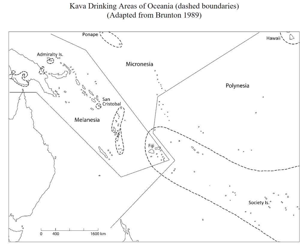 The spread of kava drinking across the South Pacific